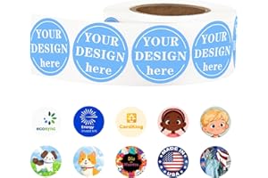 Custom Stickers Roll — Add Your Logo, Text, or Image — Personalized Waterproof Labels for Envelopes, Business, Packaging, Gif