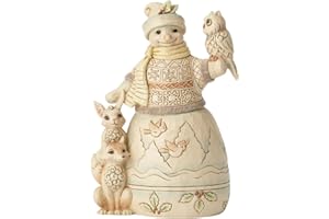 Enesco Jim Shore Heartwood Creek Woodland Snowman with Owl