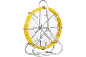 FRUZELG Fish Tape Fiberglass Reel Wire Cable Running Rod Duct Rodder Fishtape Puller 6mm (6mm)