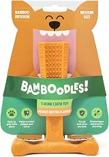 Bamboodles T-Bone Dog Chew Toy Medium Peanut Butter Flavour