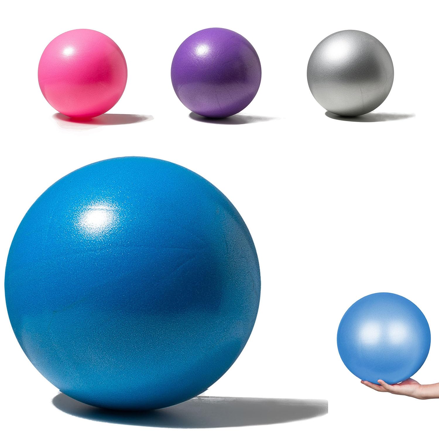 Pilates Ball Exercise Ball Core Fitness Bender Yoga Balance Stability Fitness Ballet Physical Therapy Anti Burst Birthing Ball Birth Recovery Plan (blue)