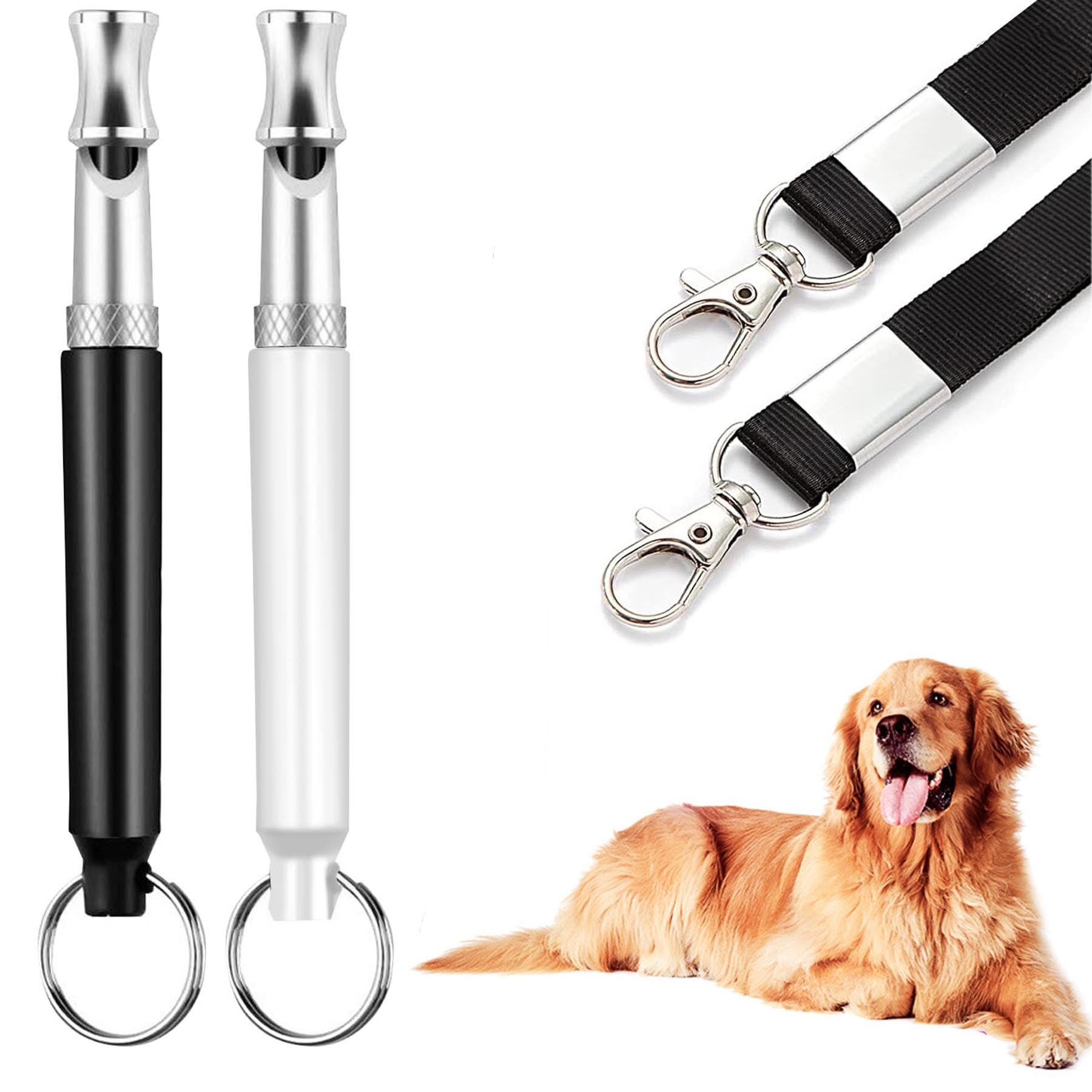 BAIYSFFG 2 Pack Dog Whistle, Dog Whistles for Recall, Ultrasonic Stop Barking Silent, Adjustable Dog Training Whistle, with Lanyard