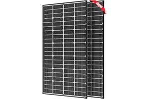 [Upgrade Version] JJN Bifacial 400 Watt Solar Panel, 12V 16BB Monocrystalline N-Type Solar Panels High Efficiency Solar Module for RV Home Farm Trailer Camper Marine Off-Grid System, 2 Pcs 200Watt