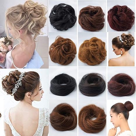 Buy Wavy Reddish Brown Reysaina 100 Human Hair Scrunchies