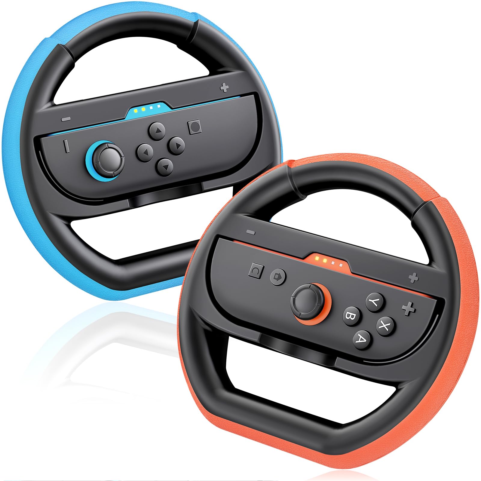 Deruitu 2 Packs Steering Wheels Compatible with Nintendo Switch 2 Controller, Switch 2 Racing Wheels Controller Accessories for Mario Kart World