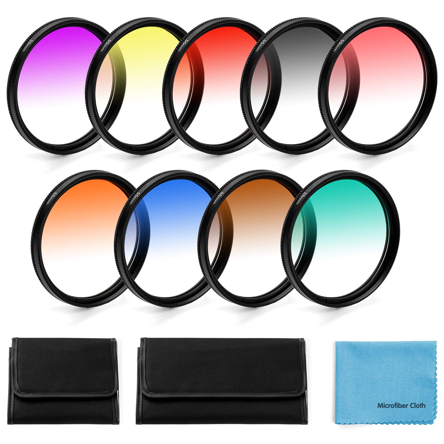 52mm Graduated Colour Filters Kit,Fotover 9 Pieces Amazon.co.uk