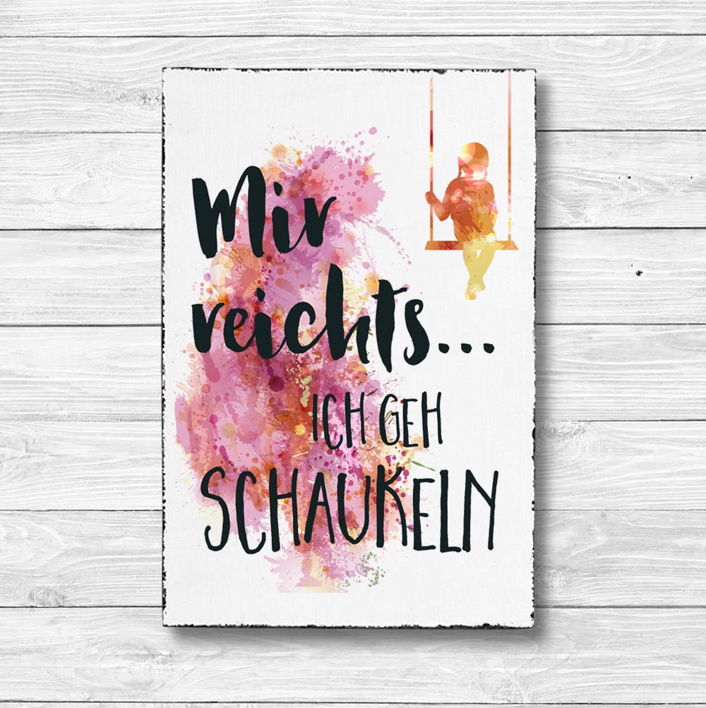 Wandschild „You Don’t Always Need A Plan“ – 20x30 Cm, Handgemachte Holzdeko Im Shabby Look