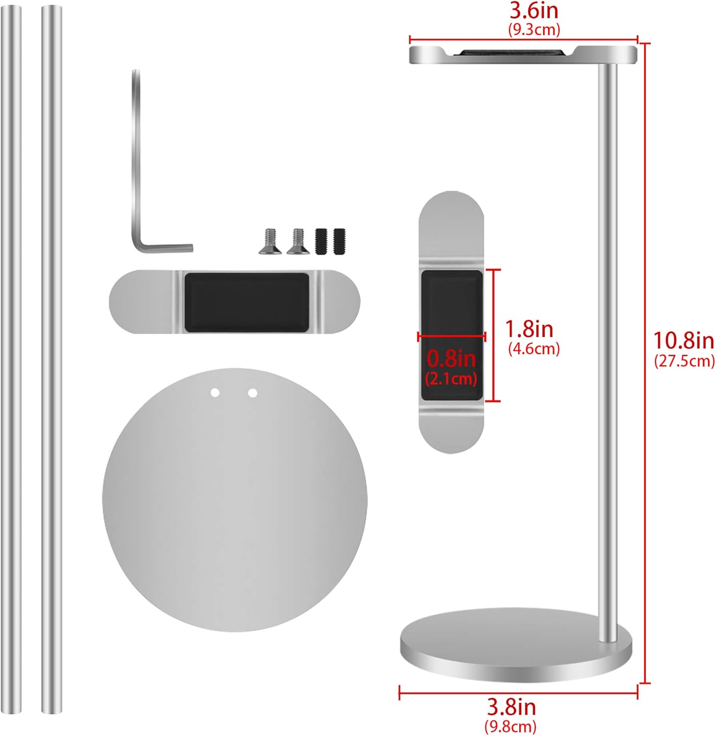 GEEKRIA Aluminum Alloy Headphones Stand for Over-Ear Headphones, Gaming Headset Holder - Image 5