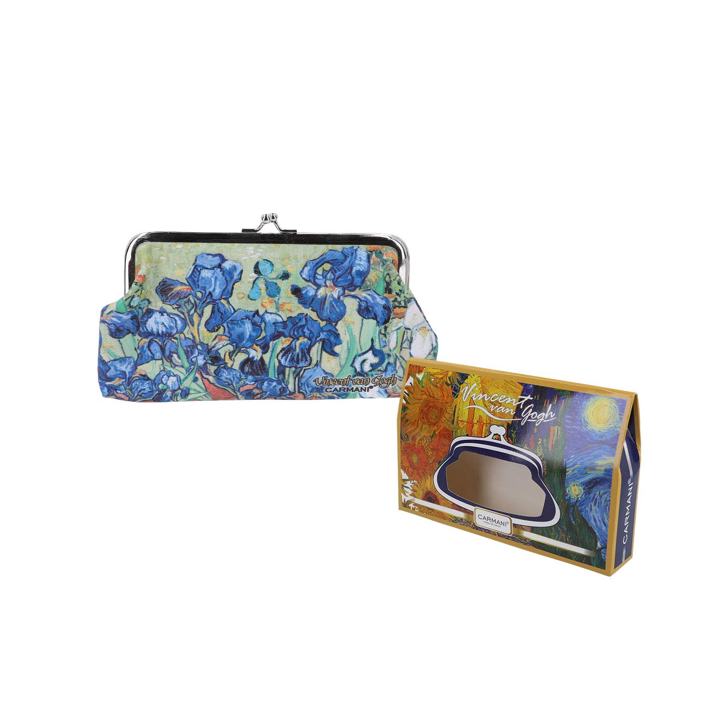 CARMANI - Medium Ladies Clasp Coin Purse with Vincent Van Gogh "Irys"