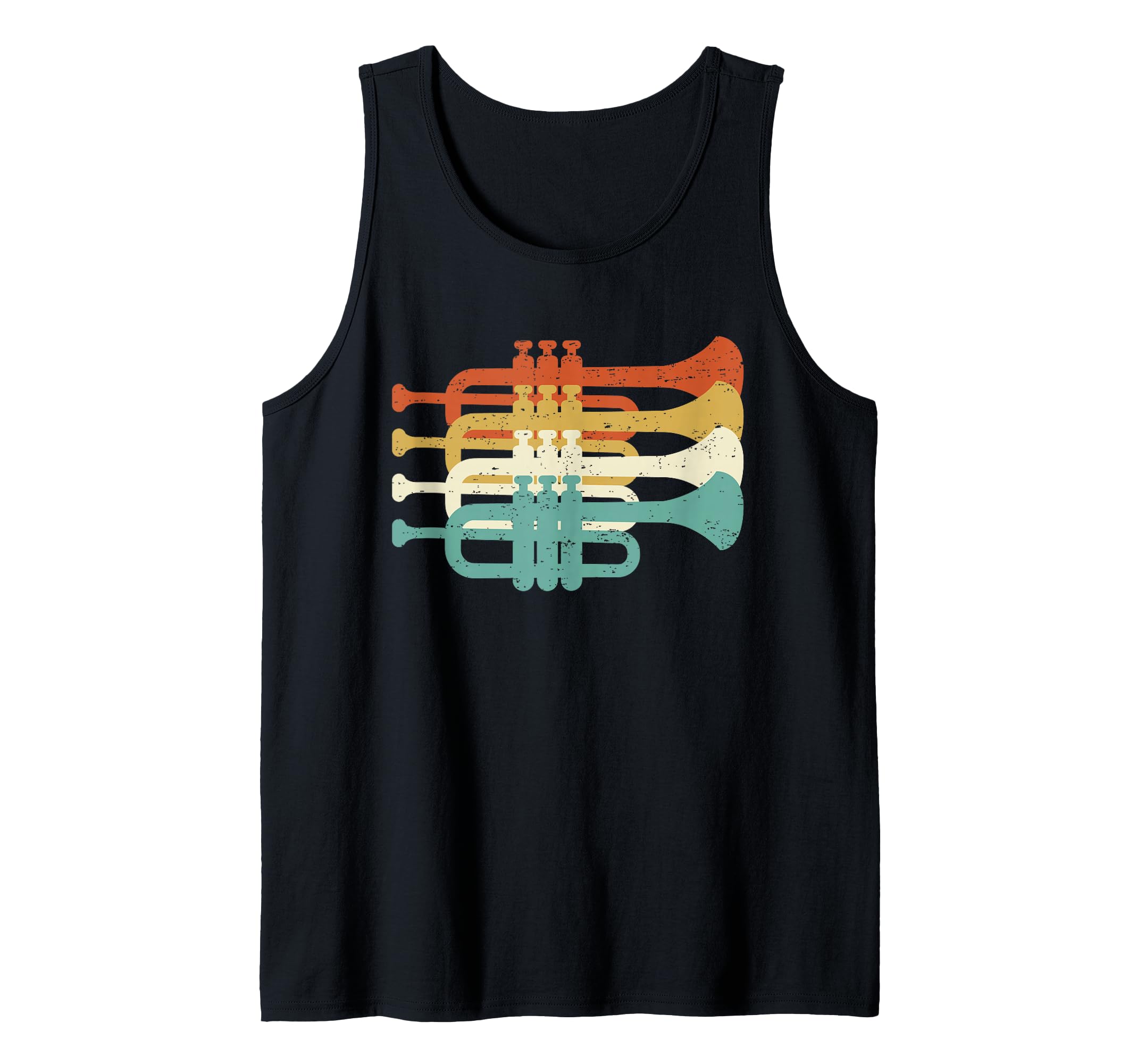 Vintage Marching Band Trumpet Player Retro Design Trumpeter Tank Top