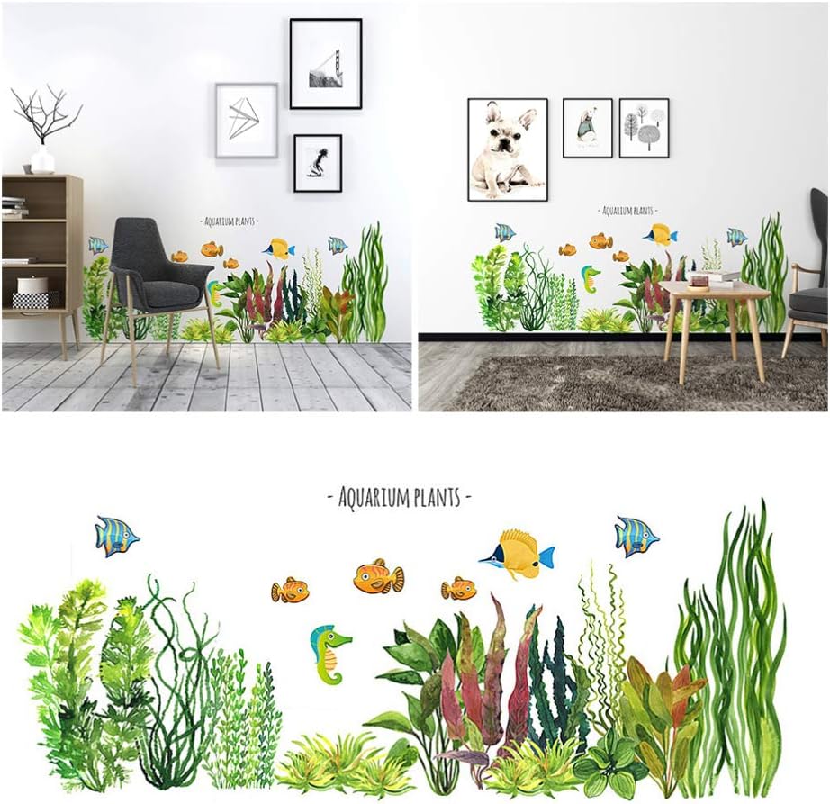 Aquatic Fish Seaweed Wall Sticker PVC Lovely Removeable Undersea Kid Wall Decals Baby Kid Room Nursery Kindergarten Wallpaper Wall Art Decor - Image 5