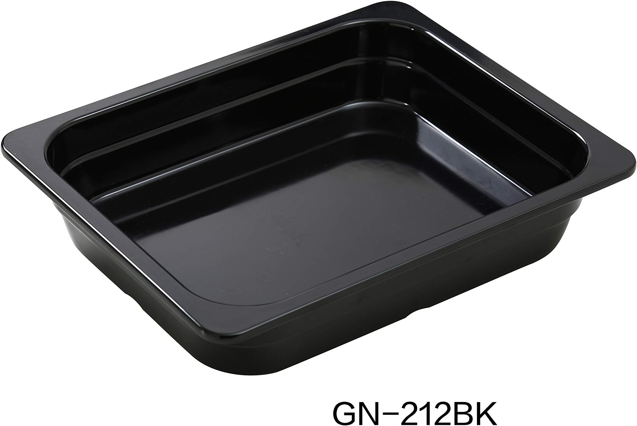 Yanco GN-212BK GN PAN 12.75" L X 10.375" W X 2.5" H PAN, 2.3 Liter, Black, Melamine, Pack of 6
