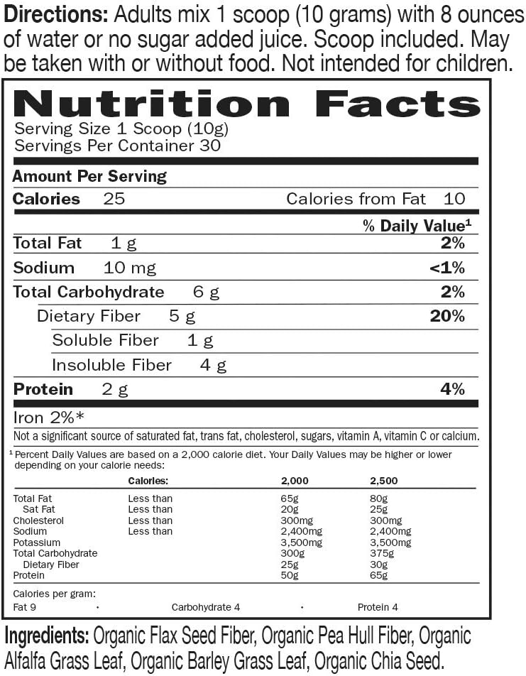 Garden of Life Detox Fiber Supplement - Organic DetoxiFiber, Gluten Free, 300g Powder: Health & Personal Care