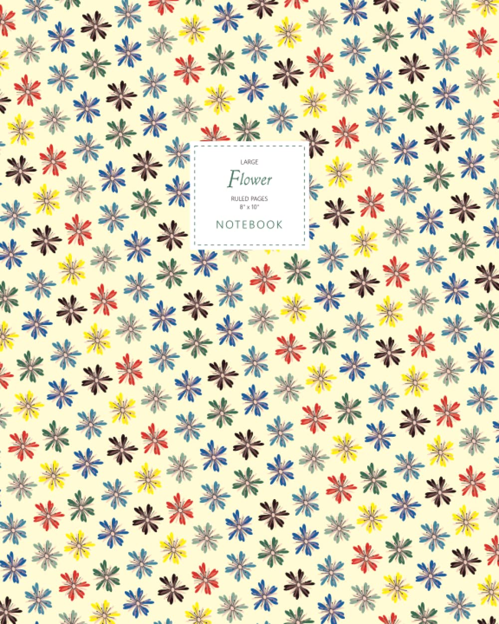 Flower Notebook - Ruled Pages - 8x10 - Premium (Yellow Summer)