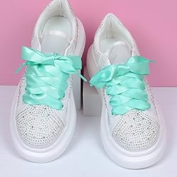 Booyckiy Flat Colorful Satin Ribbon Shoelaces