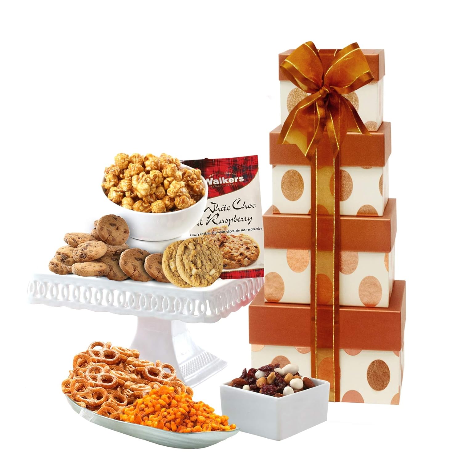 Broadway Basketeers Gourmet Celebration Gift Tower -Gift Basket