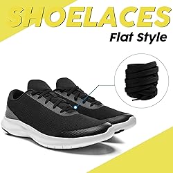 LUOFMISS 2 Pairs Flat Shoe Laces 5/16" Athletic