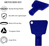 SUL Utility Meter Box Key Electric Gas Valve Triangle Socket Spanner 5 Pack Blue view 3