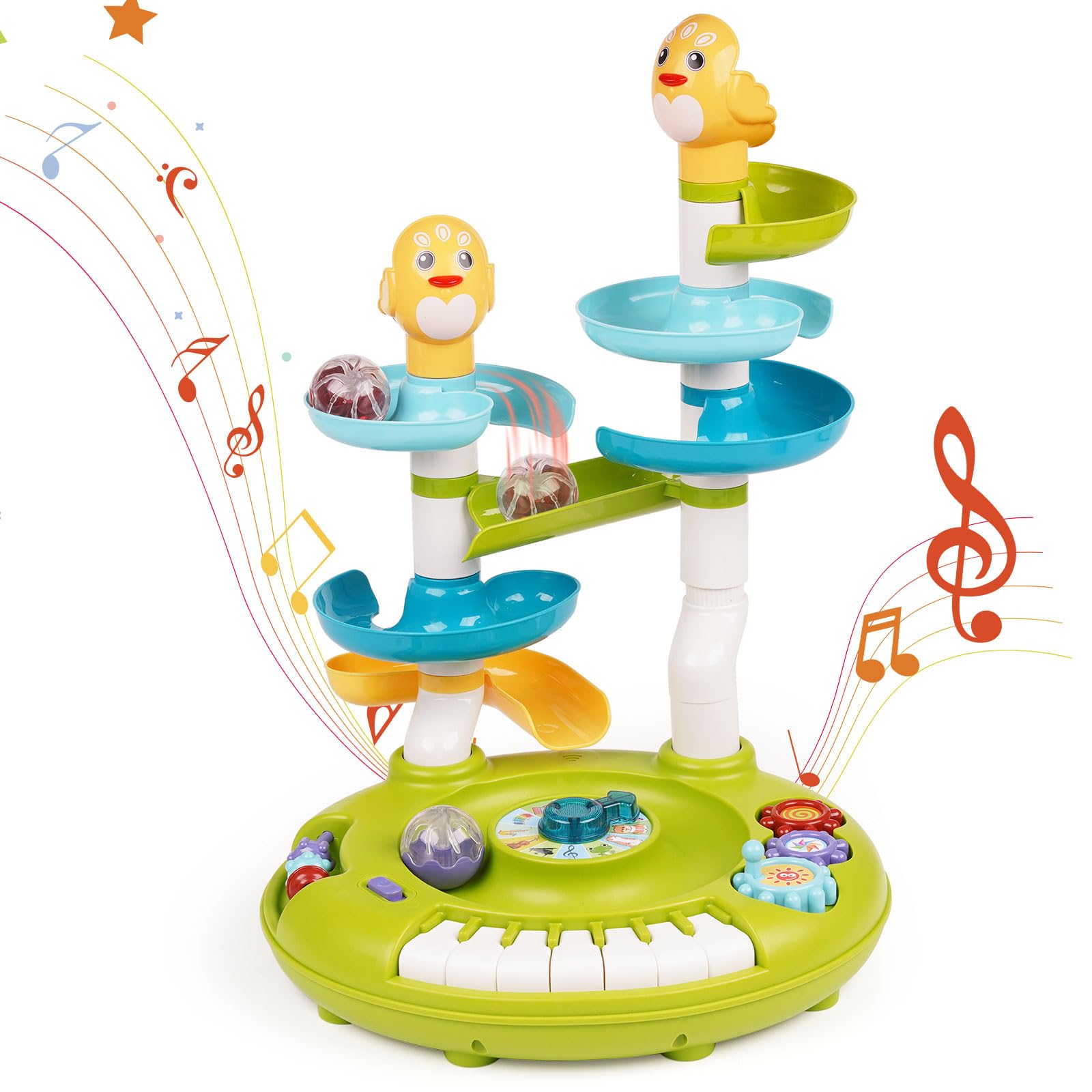 in1 Ball Drop Toys Roll Swirling Tower and Music Toy Keyboard - Main Image