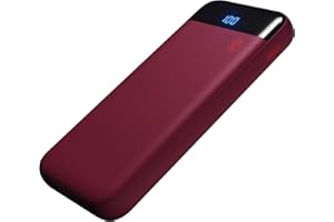 Skullcandy Stash Fuel Wireless Portable Charger, 10000mAh Power Bank with 10W Wireless Charging, 1x USB C and 2X USB A Chargi