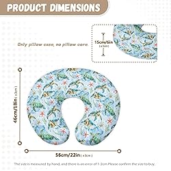 TSVAGA Turtle Nursing Pillow Covers for Baby
