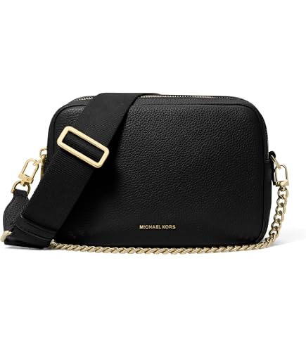 Michael Kors Men's Hudson Aviator Crossbody Bag, Black, One Size