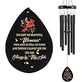 Memorial Sympathy Wind Chimes for Loss of Loved One 32'', Cardinal Wind Chimes in Memory of a Loved One Mother Father, Cardinal Memorial Gifts, Bereavement Condolence Remembrance Grieving Gifts