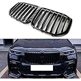 Generic Karmoxs Front Grill Bumper Grille Trim Fit for BMW X7 G07 2019 2020 2021 2022 Single Slat Grill Front Hood Insert Glossy Black