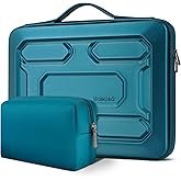 DOMISO Laptop Hard Case 15-16 inch Waterproof Shockproof Hard Shell Laptop Sleeve with Handle & Storage Pocket, Compatible with MacBook, HP, Dell, Teal
