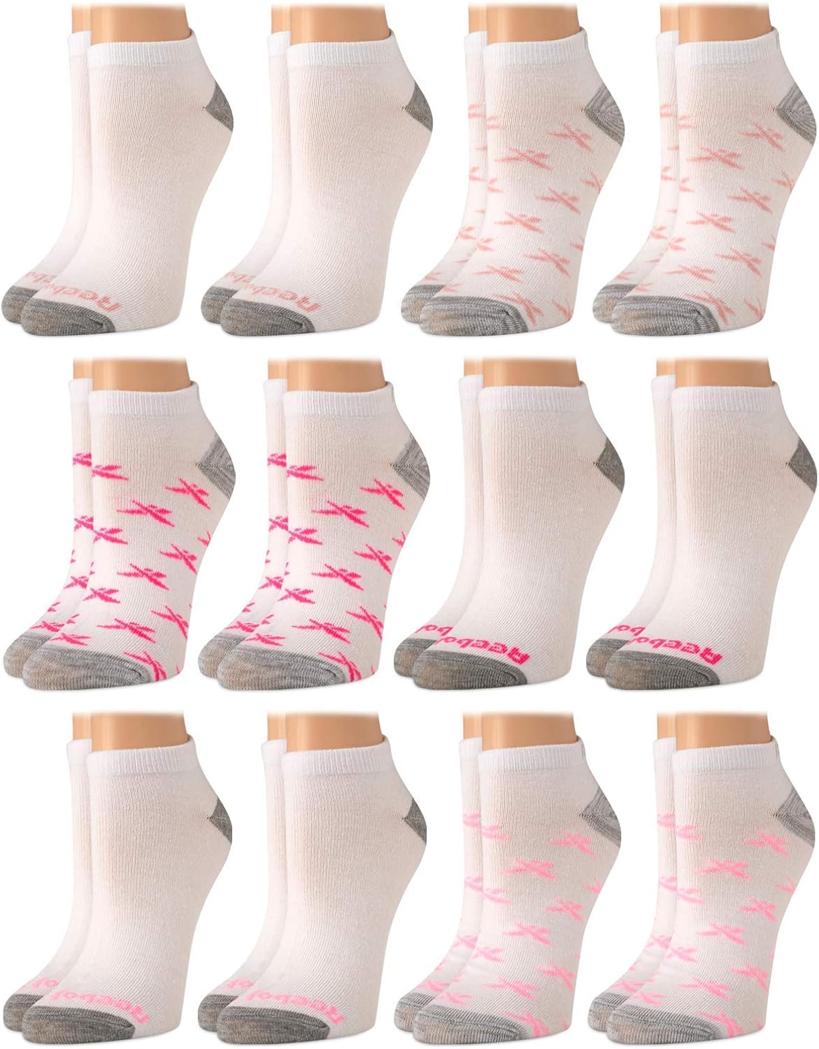 Reebok Women’s Athletic Socks Performance Low Cut Socks (12 Pack