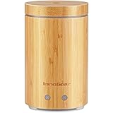 InnoGear Real Bamboo Essential Oil Diffuser Ultrasonic Aromatherapy Diffusers with 7 LED Colorful Lights and Waterless Auto Shut-off, 160ml
