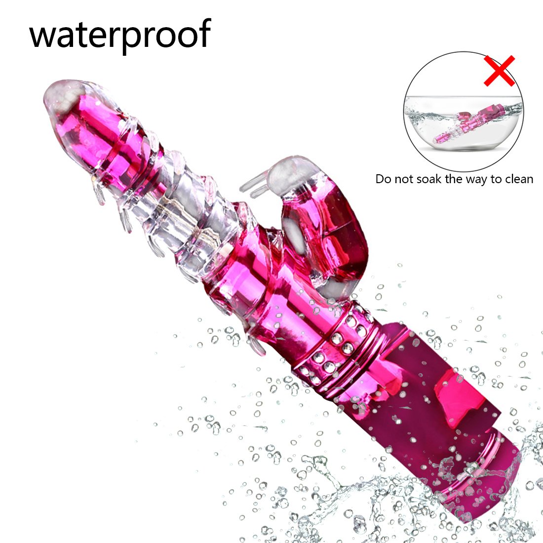 G-Spot Rabbit Dildo Vibrator Clitoris Vagina Stimulator Massager Thrusting and Rotating Adult Sex Toys for Women Lesbian Couples