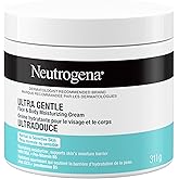 Neutrogena Ultra Gentle Face & Body Moisturizing Cream, Nourishing Face & Body Lotion Moisturizer for Normal to Sensitive Ski