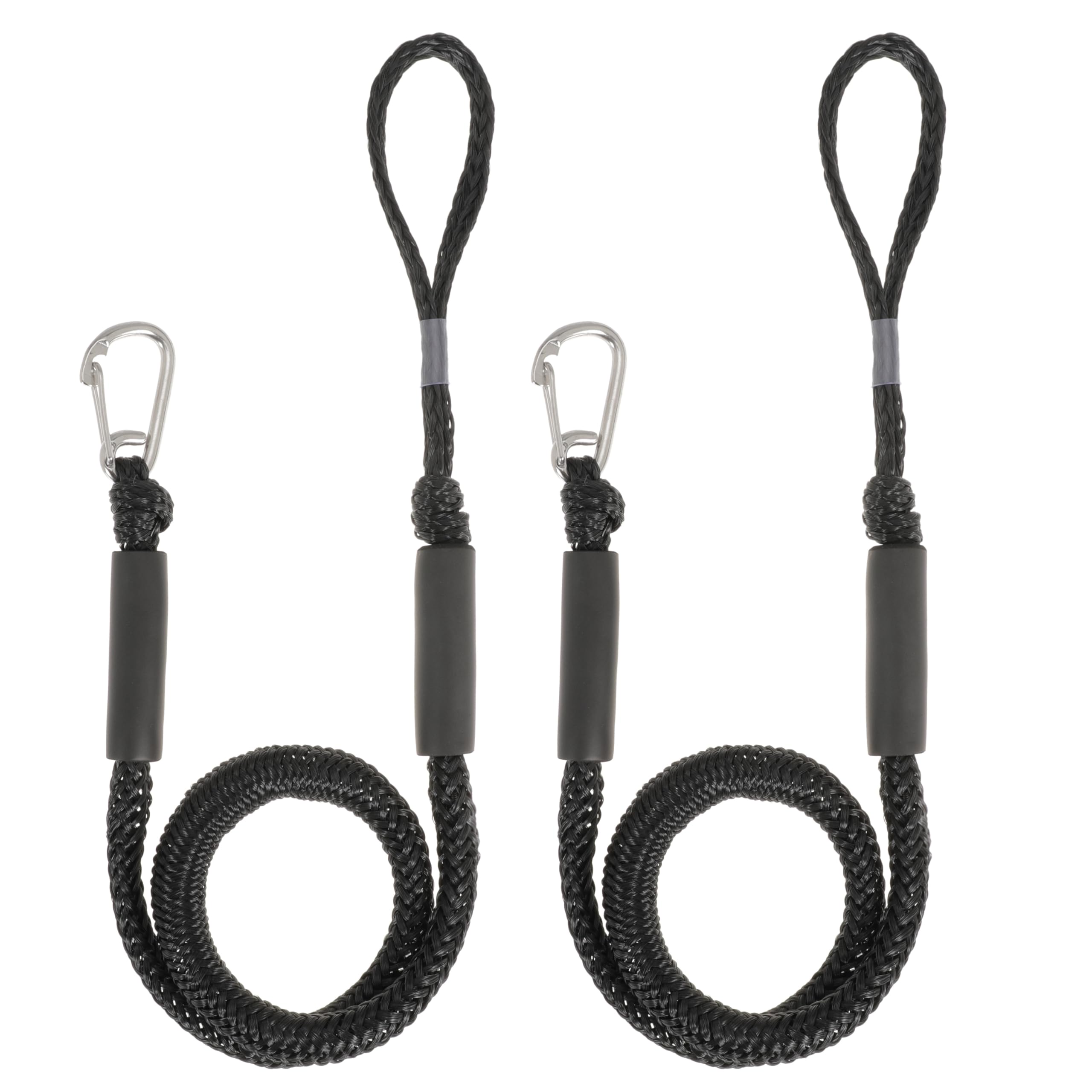 2 Cime Elastiche Per Barca &ndash; ORMEGGIO ANTIBOZZA &ndash; Nero/Bianco, Stretchabili