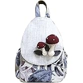 Womens Boho Cotton Hemp Cloth Backpack Boho Vintage Embroidered Casual Purse