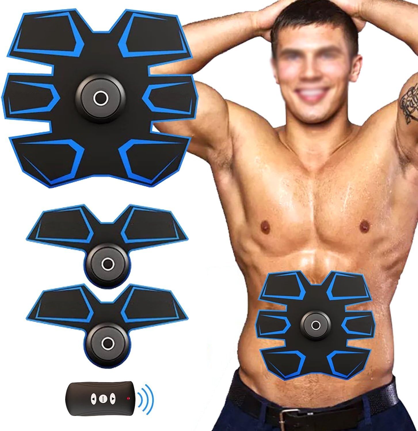2018 new Rechargeable Abdominal Muscle Toner, SHUAINIU ABS Trainer Body Fit Toning Belt, Portable Unisex Fitness Training Gear, Wireless Muscle Exercise For Abdomen/Arm/Leg Training Men & Women Workout Equipment