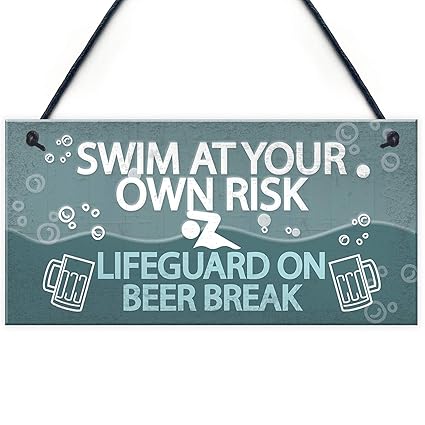 In The Ivy Funny Swim At Own Risk Hot Tub Pool Jacuzzi Hanging