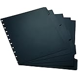 Staples? Arc Notebook Tab Dividers, Letter-sized, Black, 9" x 11", Set of 5