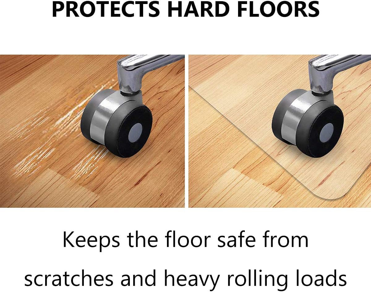 Nontoxic Office Chair Mat for Hard Floor 36" x 48" BPA Free Transparent Hardwood Floor Protector Easy Glide for Chairs Flat Without Curling Sturdy Durable Good for Computer Desk Office & Home: Kitchen & Dining
