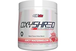 EHPlabs OxyShred Thermogenic Pre Workout Powder & Shredding Supplement - Preworkout for Men & Women, Sugar Free Energy Powder