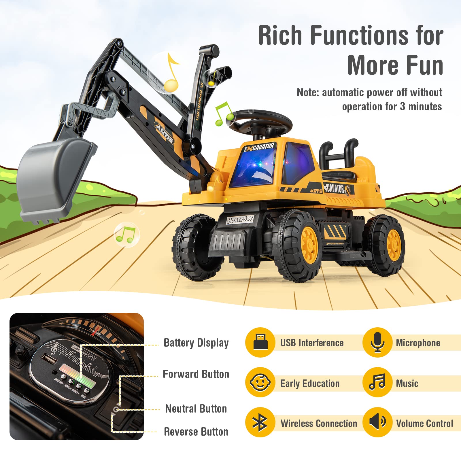 HONEY JOY HJ-1707-US Excavator