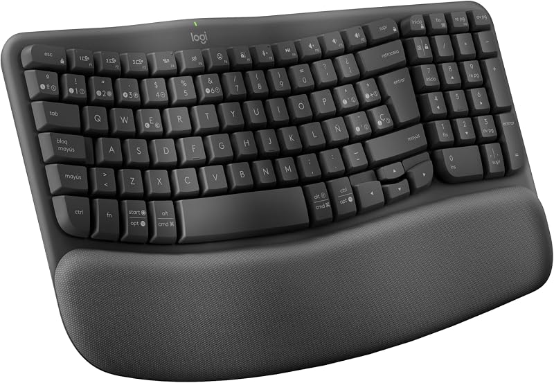 Wave Keys, Teclado ergonómico inalámbrico (Grafito)
