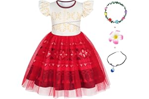 Jurebecia Princess Dress Up for Girls Ocean Adventure Costume Toddler Kids Birthday Role Play Party Accessories Dress Outfits