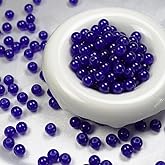 Jabrand 145pcs Glass Beads, 8mm Glass Beads for Barcelet and Jewelry Making DIY Crafts (Navy Blue)