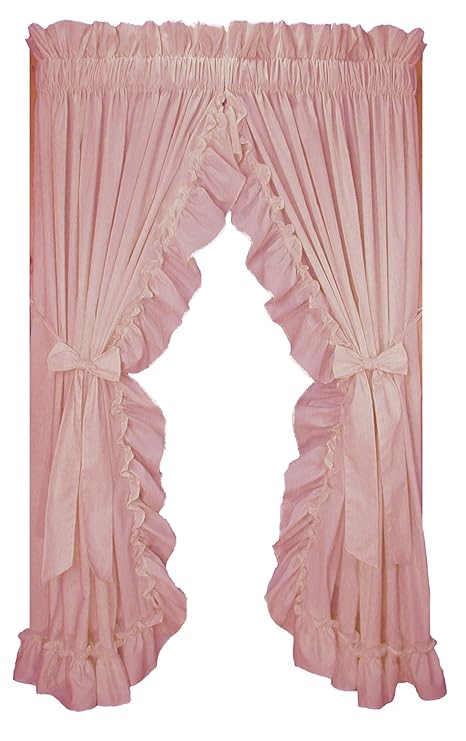 Stephanie Country Ruffle Priscilla Curtains Pair 86 Inch By 84
