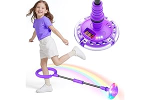 HopeRock Skip Ball,Birthday Gifts for Girls Ages 6 7 8 9 10,Indoor Outdoor Girl Toys,3 Fun Modes,Flashing Light-Up Wheel,LED 