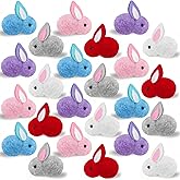 Easter Egg Fillers, Easter Basket Stuffers for Kids - 24 Pcs Mini Easter Plush Bunny Stuffed Animals, Party Favors for Toddlers Boys Girls, Bulk Small Toys for Classroom Prize Box, Goodie Bag Stuffers
