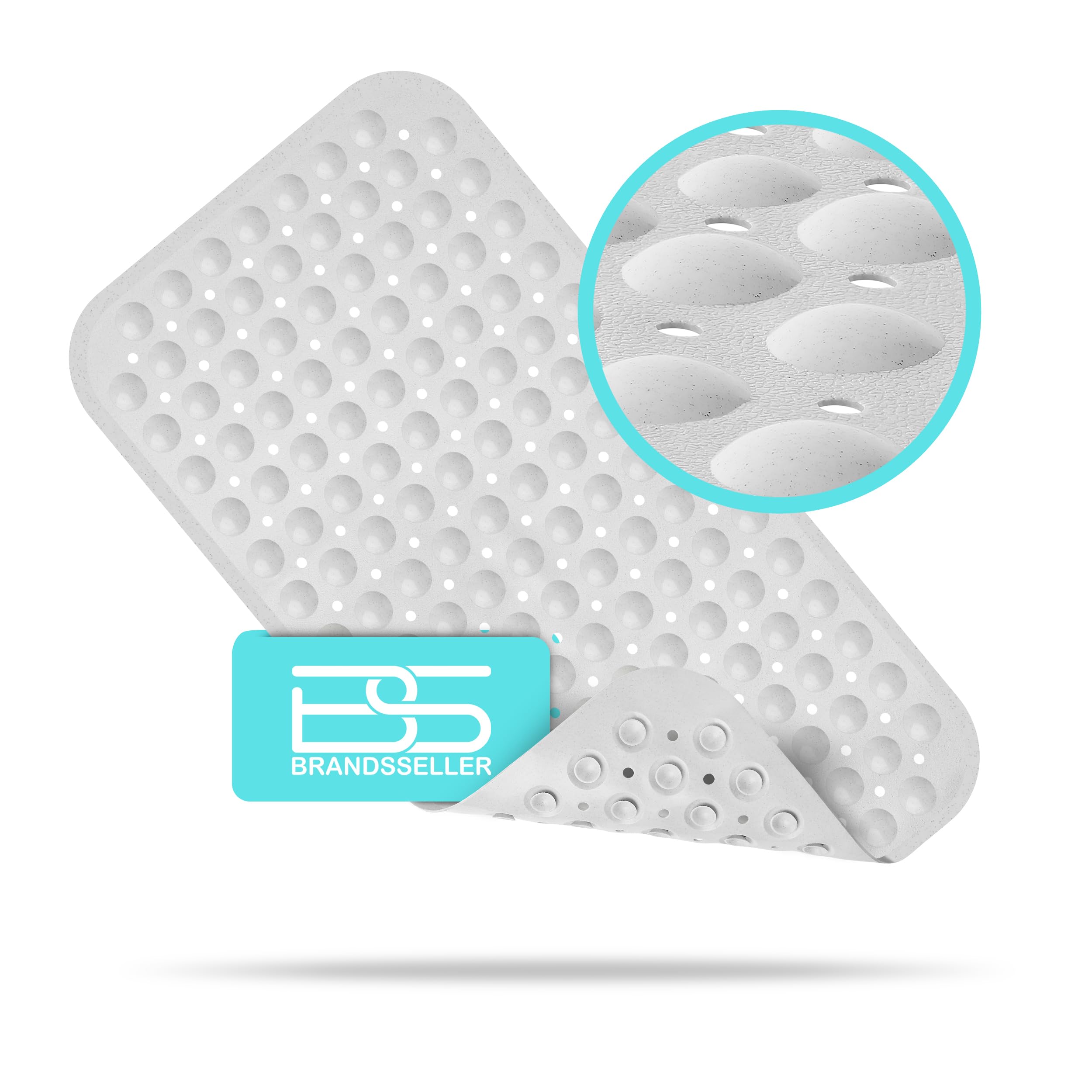 Brandsseller Bath Tub Inlay Non Slip Suction Cups Grey 70 x 38 cm