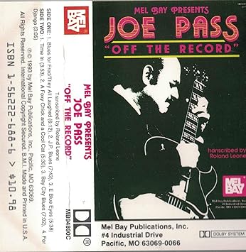 Joe Pass Mel Bay Presents Joe Pass Off The Record Amazon Com Music