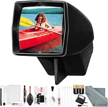 Pana-Vue 1 Lighted 35mm 2x2 Slide Film Viewer with AC Adapter /& Cleaning Cloths